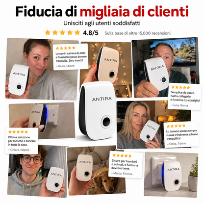 Antira HomeGuard – Repellente a ultrasuoni per infestanti