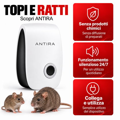 Antira HomeGuard – Repellente a ultrasuoni per topi e ratti
